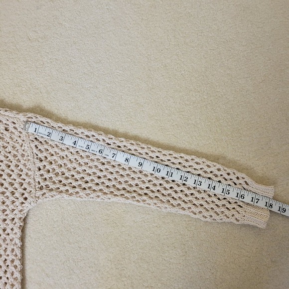 Nicole Miller Artelier Crochet Drawstring Hood Stretchy Long Sleeve Top Size XS - Picture 9 of 14